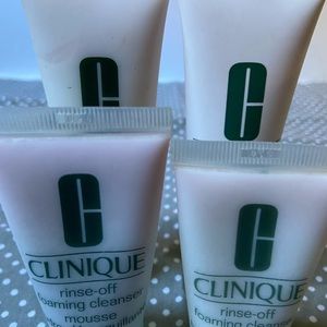 4 pieces Clinique rinse-off foaming cleanser